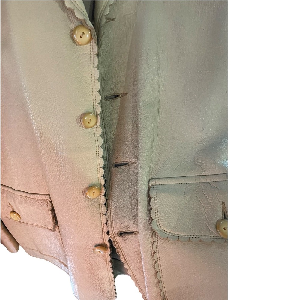 Custom Coat Co Men's Jacket Western Tan Deerskin Vintage 70s Large - Picture 4 of 4